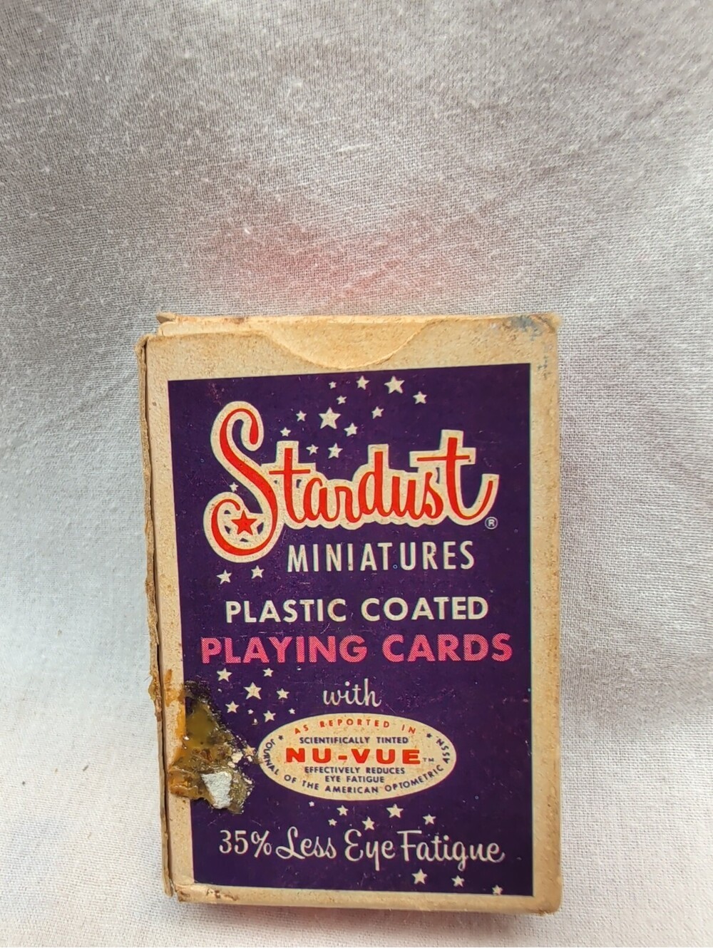 Vintage Stardust Plastic Coated Miniatures Playing Cards miniatures
